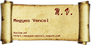 Megyes Vencel névjegykártya